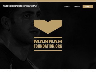 Screenshot of https://mannahfoundation.org/