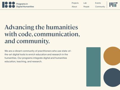 Screenshot of https://digitalhumanities.mit.edu/