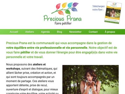 Screenshot of https://precious-prana.com